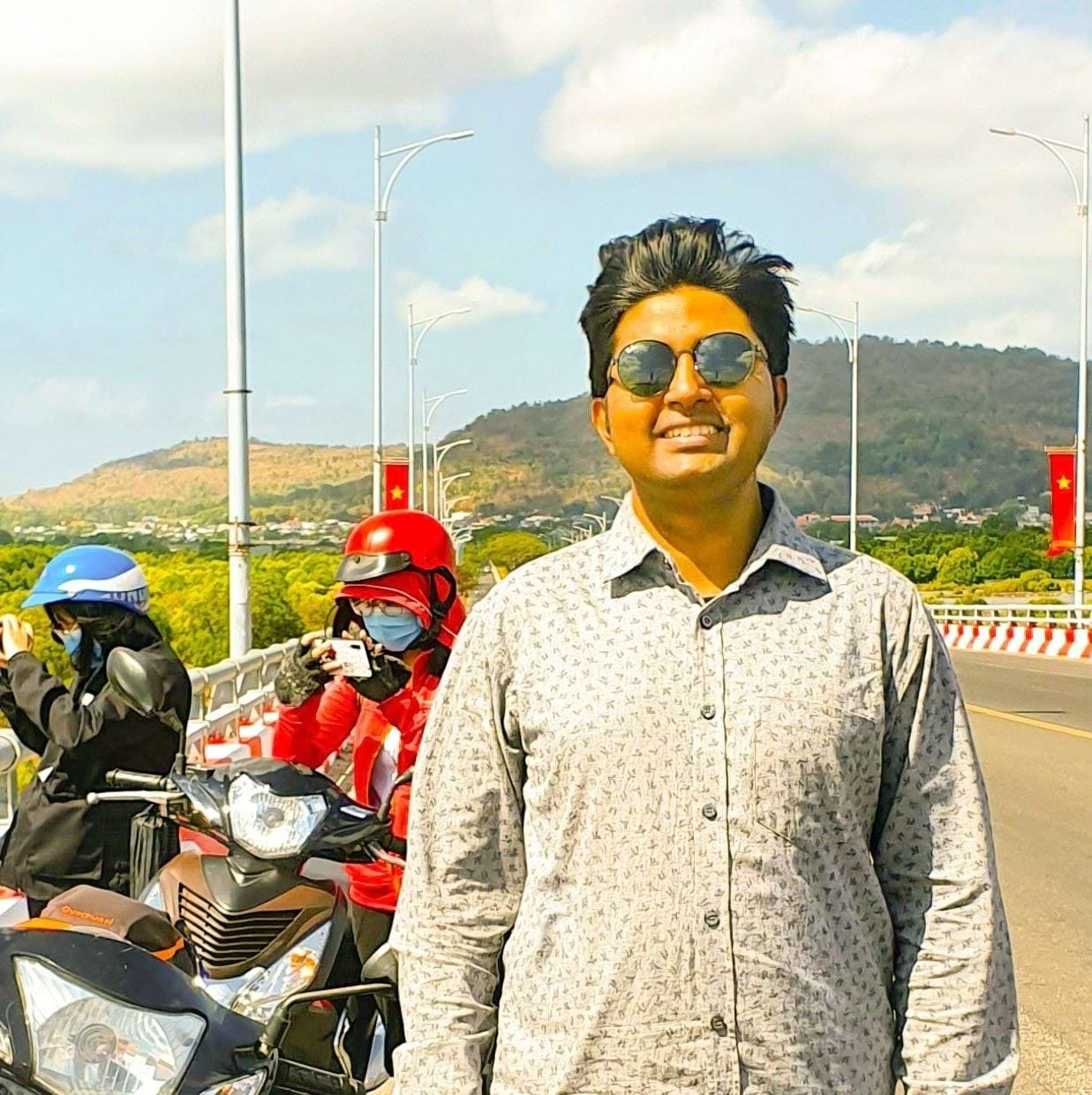 Author Mohammad Maruf with his bike